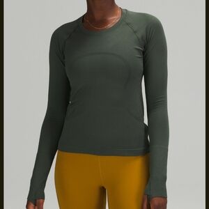 Swiftly Tech Long Sleeve Shirt 2.0 *Race Length, Smoked Spruce, Size 2